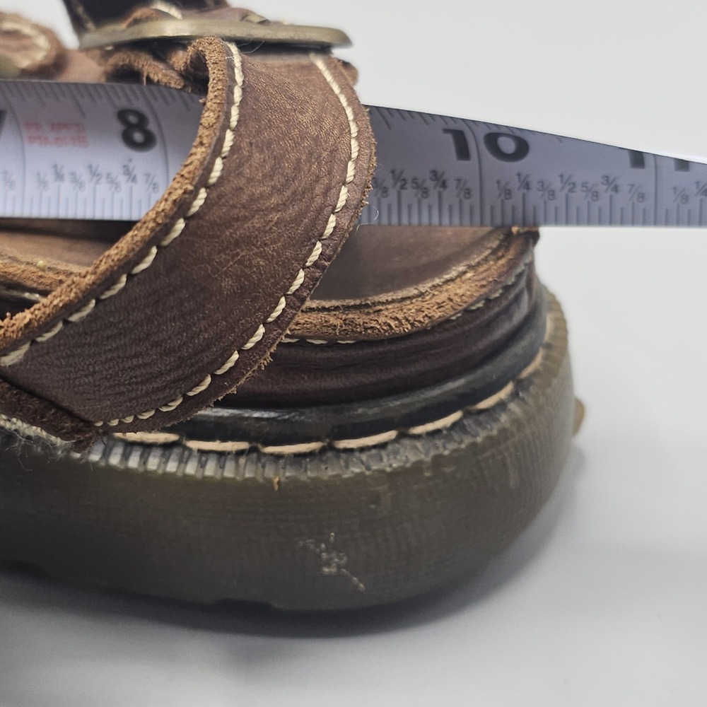 Vintage Leather Fishermen Chunky Sandals Women's 9.5 Mens 8 Y2K 90s Made Spain - Picture 13 of 15